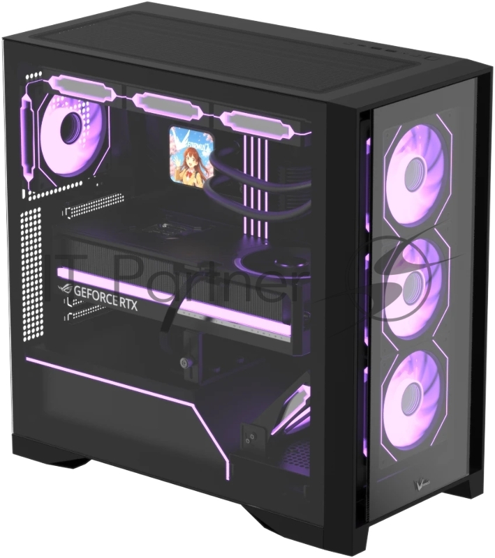 Корпус AeroCool / Formula Air Power G8 Floe черный без БП ATX 2xUSB3.0 1xUSB3.1 audio bott PSU