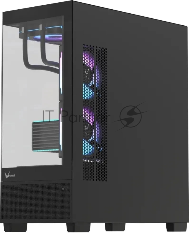 Корпус AeroCool / Formula Crystal E1 Floe черный без БП ATX 5x120mm 3x140mm 2xUSB3.0 1xUSB3.1 audio bott PSU