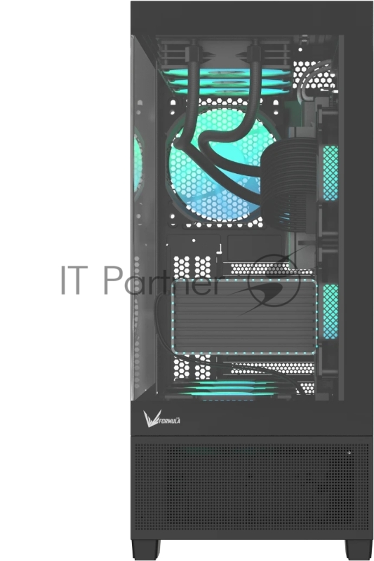 Корпус AeroCool / Formula Crystal E1 черный без БП ATX 5x120mm 3x140mm 2xUSB3.0 1xUSB3.1 audio bott PSU