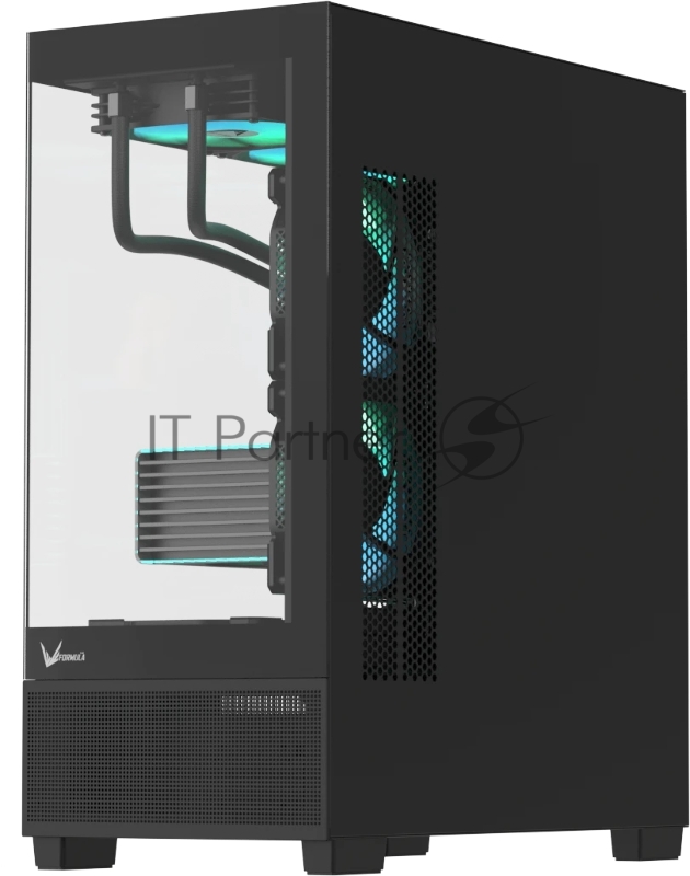 Корпус AeroCool / Formula Crystal E1 черный без БП ATX 5x120mm 3x140mm 2xUSB3.0 1xUSB3.1 audio bott PSU