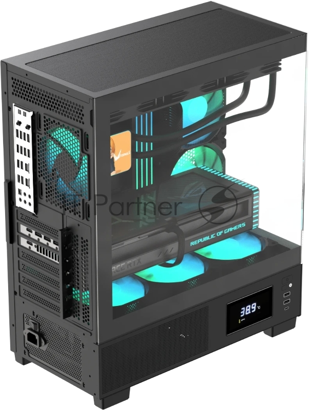 Корпус AeroCool / Formula Crystal E1 черный без БП ATX 5x120mm 3x140mm 2xUSB3.0 1xUSB3.1 audio bott PSU