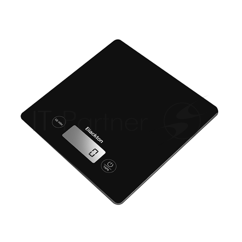 Кухонные весы Blackton Bt KS1003 Black. Тип управления: сенсорное, дисплей LCD, диапазон измерений: 1 - 10000 г, количество высокочувствительных датчиков: 4, выбор единиц измерения: грамм, килограмм, фунт, унция, интервал измерения: 1 г, максимальный