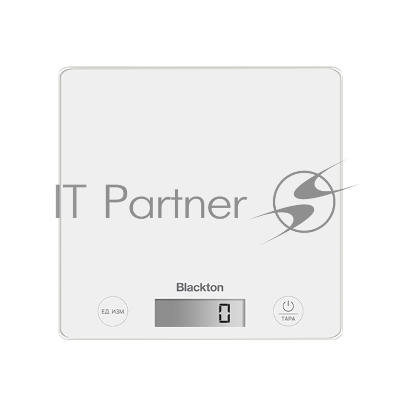 Кухонные весы Blackton Bt KS1003 White. Тип управления: сенсорное, дисплей LCD, диапазон измерений: 1 - 10000 г, количество высокочувствительных датчиков: 4, выбор единиц измерения: грамм, килограмм, фунт, унция, интервал измерения: 1 г, максимальный
