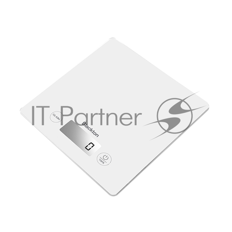 Кухонные весы Blackton Bt KS1003 White. Тип управления: сенсорное, дисплей LCD, диапазон измерений: 1 - 10000 г, количество высокочувствительных датчиков: 4, выбор единиц измерения: грамм, килограмм, фунт, унция, интервал измерения: 1 г, максимальный