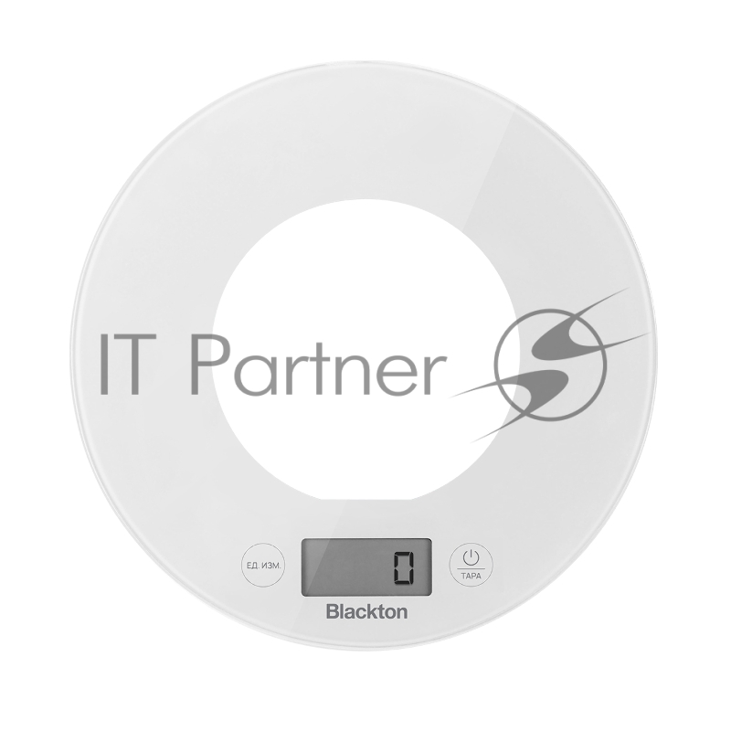 Кухонные весы Blackton Bt KS1010 White, тип управления: сенсорное. дисплей LCD. количество высокочувствительных датчиков: 4. выбор единиц измерения: грамм, фунт: унция, миллилитр, жидкая унция. интервал измерения: 1 г. максимальный вес: 5 кг. функция