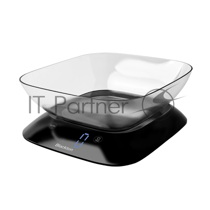 Кухонные весы Blackton Bt KS113 Black, тип управления: сенсорное, дисплей LED, количество высокочувствительных датчиков: 4, выбор единиц измерения: грамм, фунт, унция, миллилитр, интервал измерения: 1 г, максимальный вес: 10 кг, функция вычета веса т