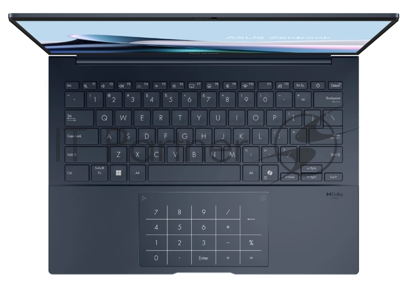 Ноутбук ASUS Zenbook 14 Special UX3405CA-PP679 Intel Core Ultra 9 285H/LPDDR5X 32GB/1TB SSD/Intel Arc Graphics/14 3K (2880 x 1800) OLED 16:10,WiFi 7+BT 5.4/Without OS /1.20 kg /Ponder Blue