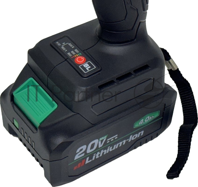 Гайковерт ударный аккумуляторный DWT ABWP-20 DN-4C2 BMC /20В/350 Нм/2400 об.в мин/3000 уд.в мин/M12-M22/бесщеточный мотор/LED-подсветка/2 АКБ, 4 Ач/ЗУ/кейс/черный (ABWP-20 DN-4C2 BMC)