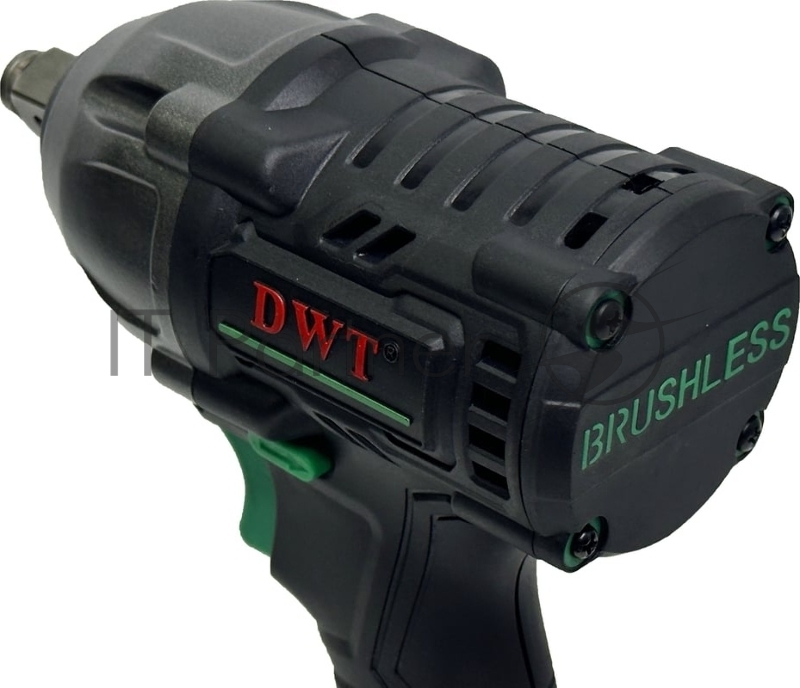 Гайковерт ударный аккумуляторный DWT ABWP-20 HDN-4C2 BMC /20В/500 Нм/2400 об.в мин/3000 уд.в мин/M12-M28/бесщеточный мотор/LED-подсветка/2 АКБ, 4 Ач/ЗУ/кейс/черный (ABWP-20 HDN-4C2 BMC)