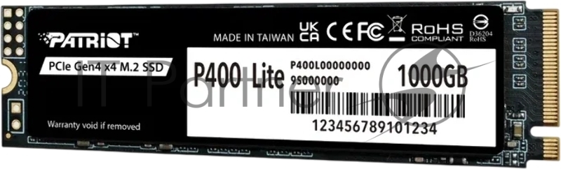 Твердотелльный накопитель Patriot SSD P400 Lite 1TB M.2 2280 NVMe PCle 4.0 x4 R3500/W2700 TBW 560TB 3D NAND with HS
