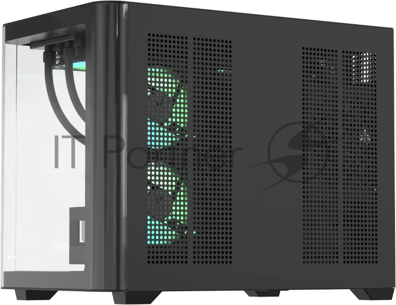 Корпус AeroCool / Formula Crystal U2M Floe черный без БП mATX 1xUSB3.0 1xUSB3.1 audio bott PSU