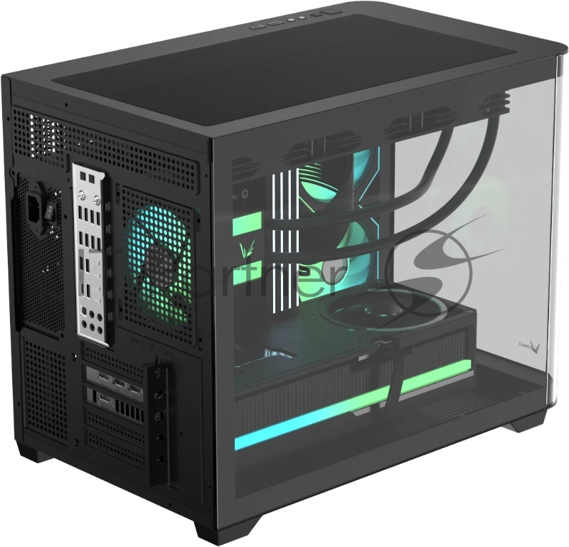 Корпус AeroCool / Formula Crystal U2M Floe черный без БП mATX 1xUSB3.0 1xUSB3.1 audio bott PSU