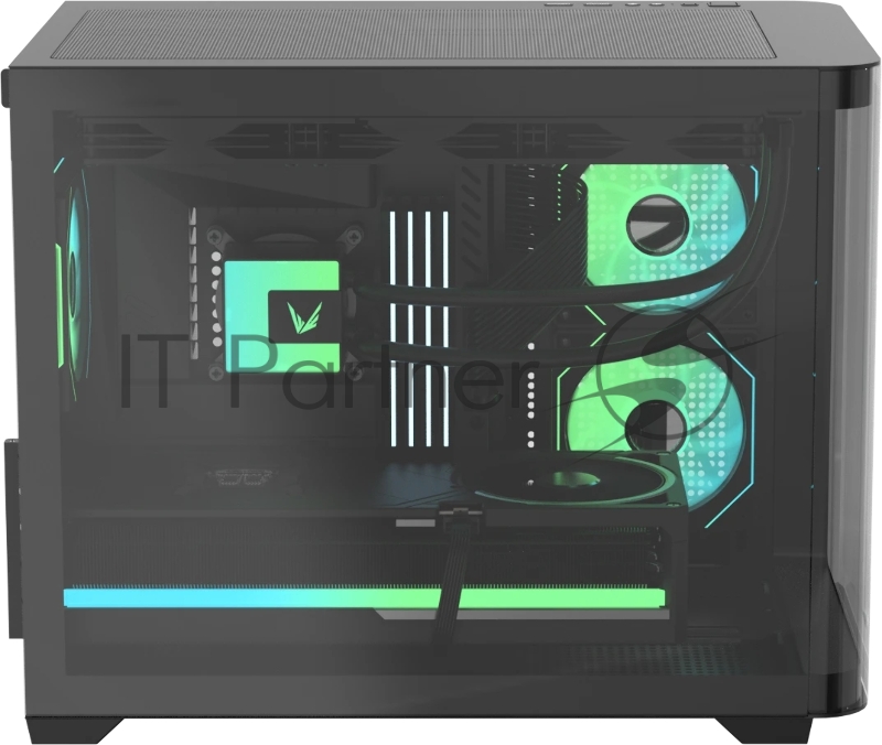 Корпус AeroCool / Formula Crystal U2M Floe черный без БП mATX 1xUSB3.0 1xUSB3.1 audio bott PSU