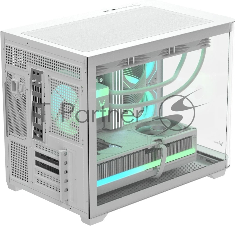 Корпус AeroCool / Formula Crystal U2M Floe белый без БП mATX 1xUSB3.0 audio bott PSU