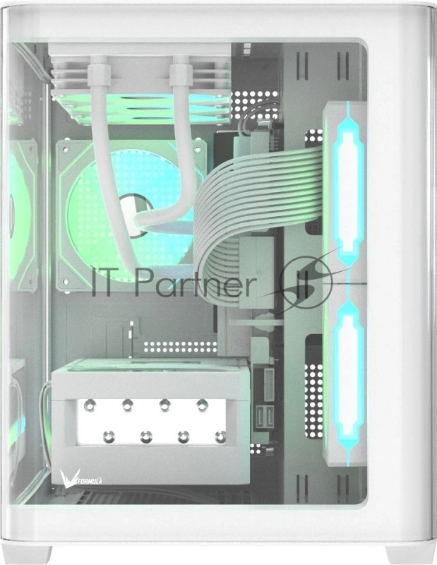 Корпус AeroCool / Formula Crystal U2M Floe белый без БП mATX 1xUSB3.0 audio bott PSU