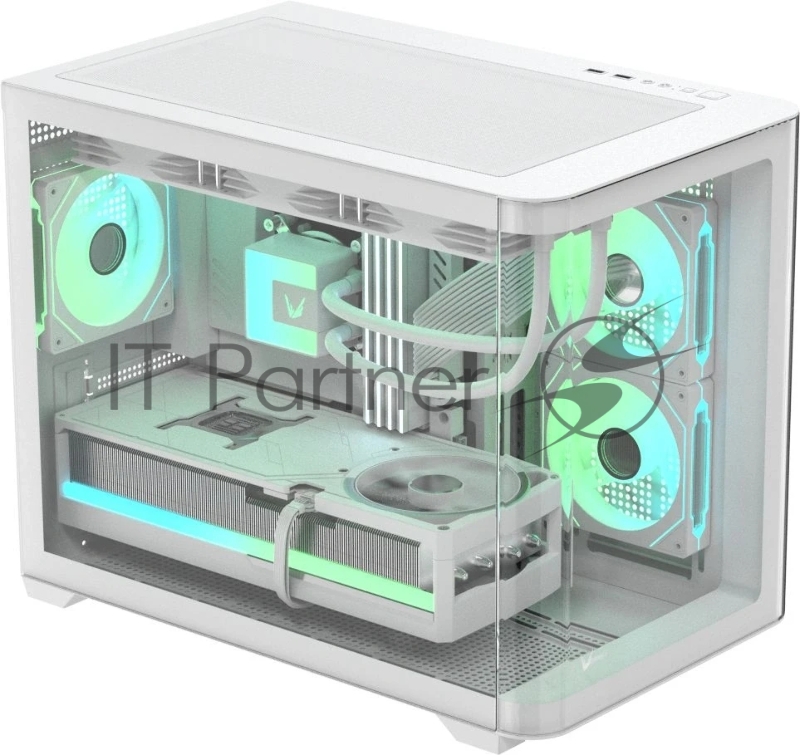 Корпус AeroCool / Formula Crystal U2M Floe белый без БП mATX 1xUSB3.0 audio bott PSU