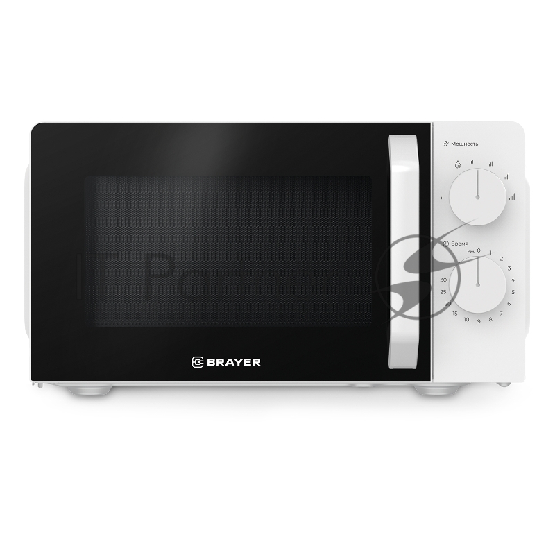 Микроволновая печь BRAYER BR2507, 700 Вт, 20 л, механическое управление, 6 уровней мощности