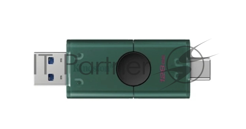 Флеш Диск Kingston 128Gb DataTraveler <DTDEG2/128GB>, USB3.2, Type-C, зеленая