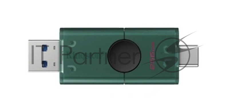Флеш Диск Kingston 256Gb DataTraveler <DTDEG2/256GB>, USB3.2, Type-C, зеленая