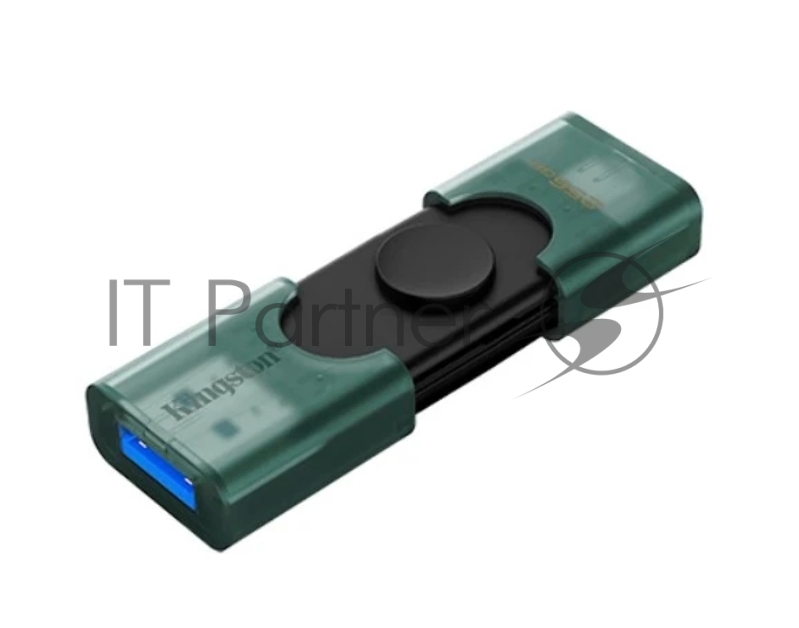 Флеш Диск Kingston 256Gb DataTraveler <DTDEG2/256GB>, USB3.2, Type-C, зеленая