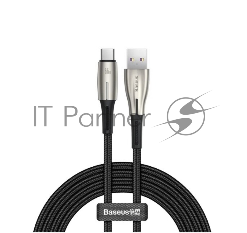 Кабель Baseus CATSD-N01 Water Drop-shaped Lamp Super Charge Cable USB to Type-C 66W 2m Black