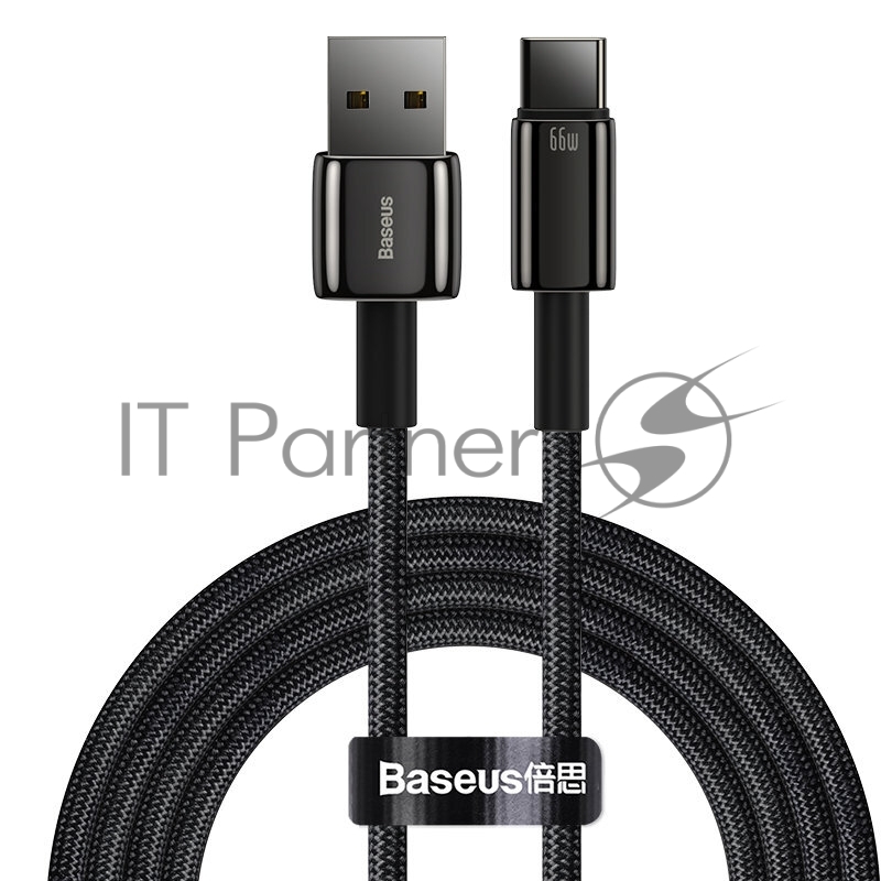 Кабель Baseus CATWJ-C01 Tungsten Gold Fast Charging Data Cable USB to Type-C 66W 2m Black