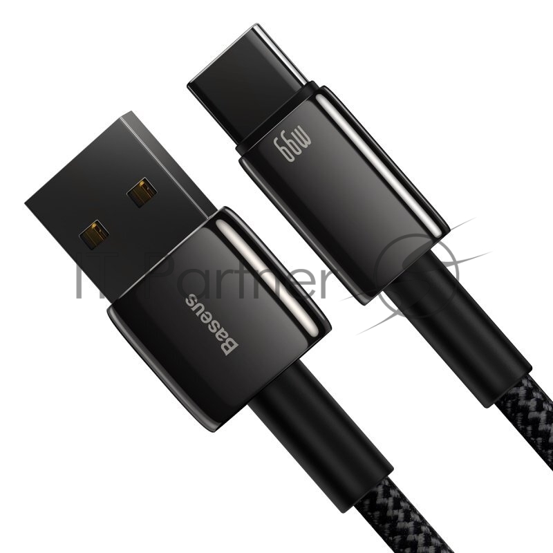 Кабель Baseus CATWJ-C01 Tungsten Gold Fast Charging Data Cable USB to Type-C 66W 2m Black
