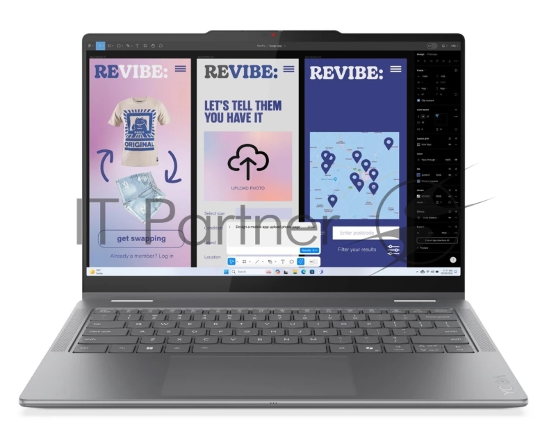 Ноутбук Lenovo Yoga 7 14ILL10 Core Ultra 7 256V 16Gb SSD512Gb Intel Arc 140V 14 OLED Touch WUXGA (1920x1200) без ОС grey WiFi BT Cam (83JQ007YRK)