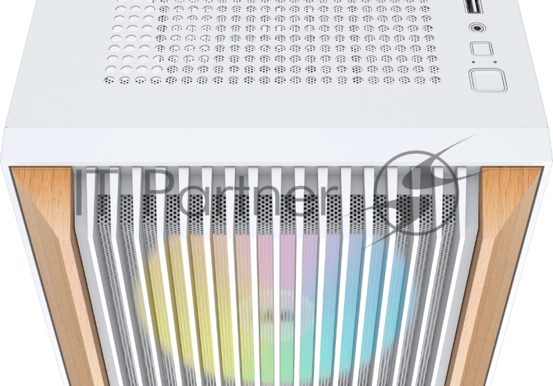 Корпус ПК без блока питания SAMA Z60 White, Midi-Tower, TG, 4x140mm ARGb, 2xUSB 3.0 + 1xUSB 3.1 Type-C, E-ATX, ATX, mATX, mITX White