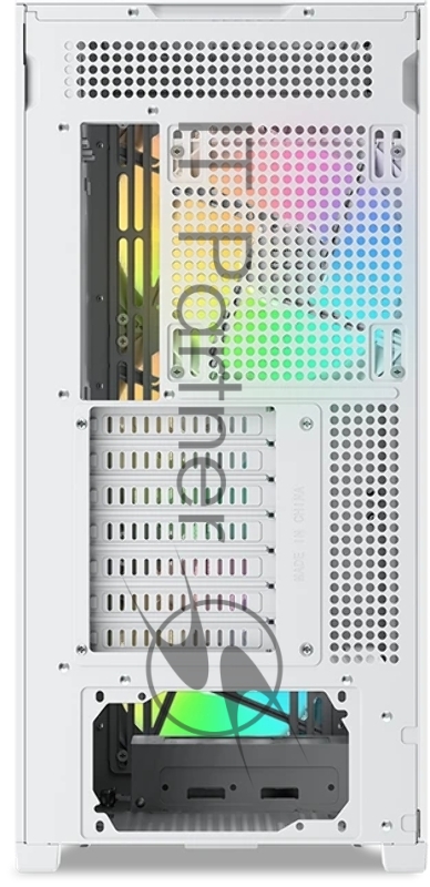 Корпус ПК без блока питания SAMA Z60 White, Midi-Tower, TG, 4x140mm ARGb, 2xUSB 3.0 + 1xUSB 3.1 Type-C, E-ATX, ATX, mATX, mITX White