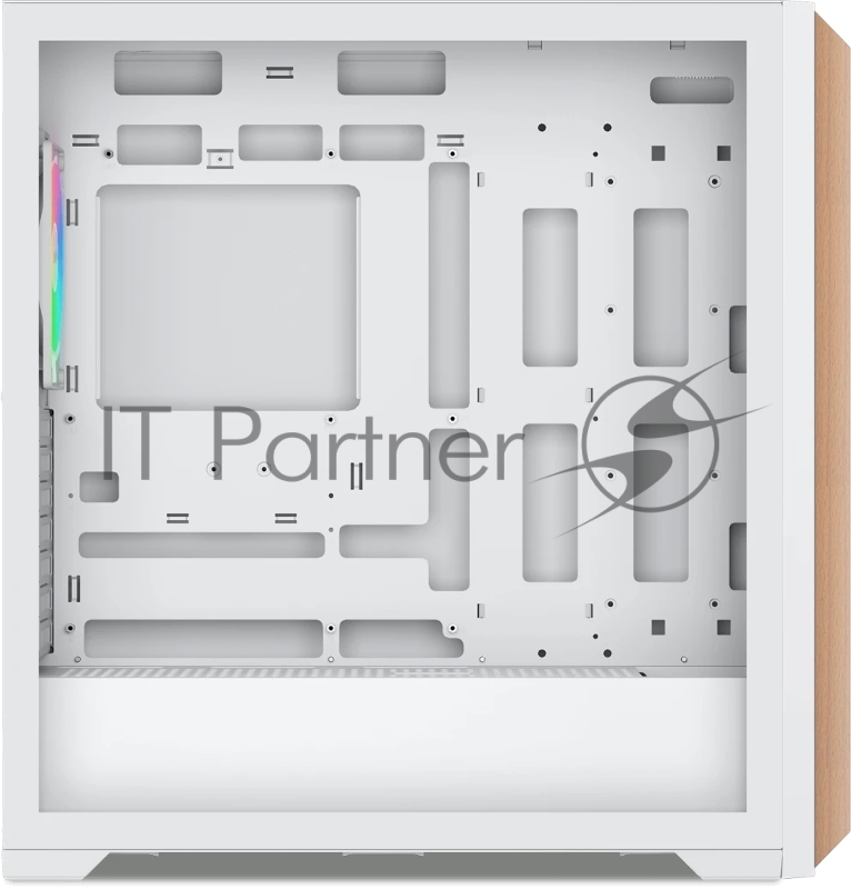 Корпус ПК без блока питания SAMA Z60 White, Midi-Tower, TG, 4x140mm ARGb, 2xUSB 3.0 + 1xUSB 3.1 Type-C, E-ATX, ATX, mATX, mITX White
