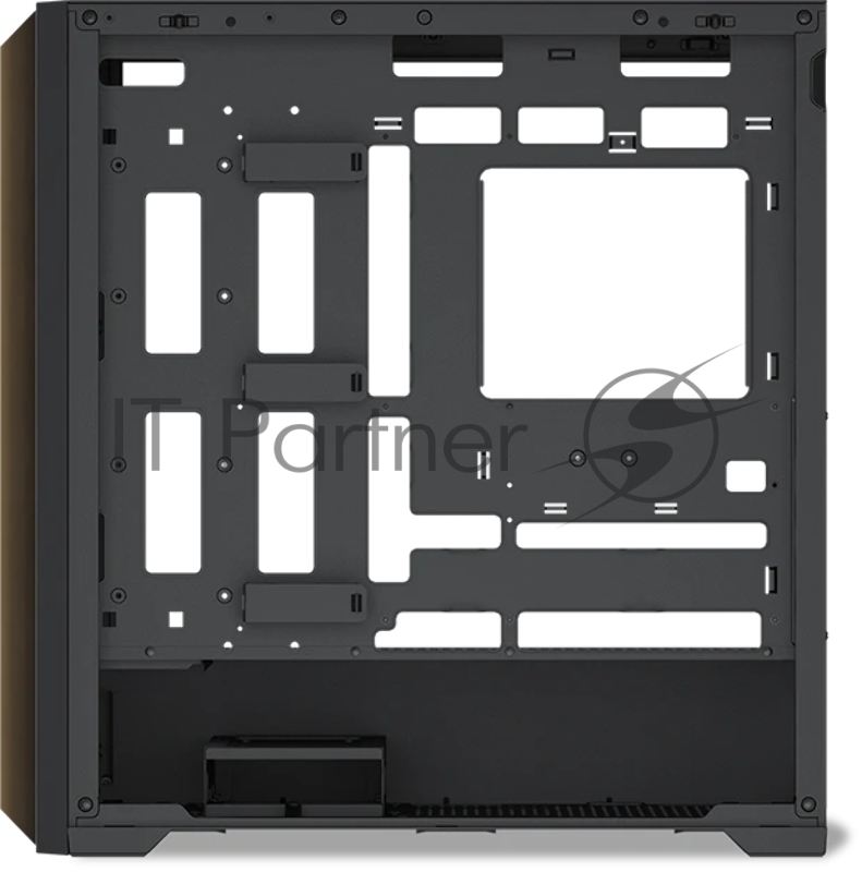 Корпус ПК без блока питания SAMA Z60 Black, Midi-Tower, TG, 4x140mm ARGb, 2xUSB 3.0 + 1xUSB 3.1 Type-C, E-ATX, ATX, mATX, mITX черный