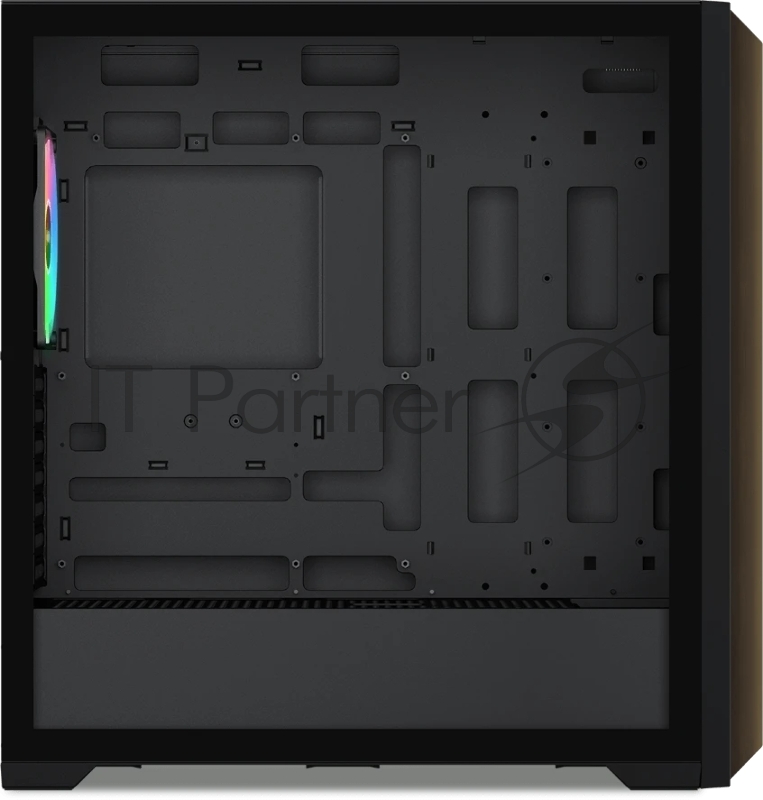Корпус ПК без блока питания SAMA Z60 Black, Midi-Tower, TG, 4x140mm ARGb, 2xUSB 3.0 + 1xUSB 3.1 Type-C, E-ATX, ATX, mATX, mITX черный
