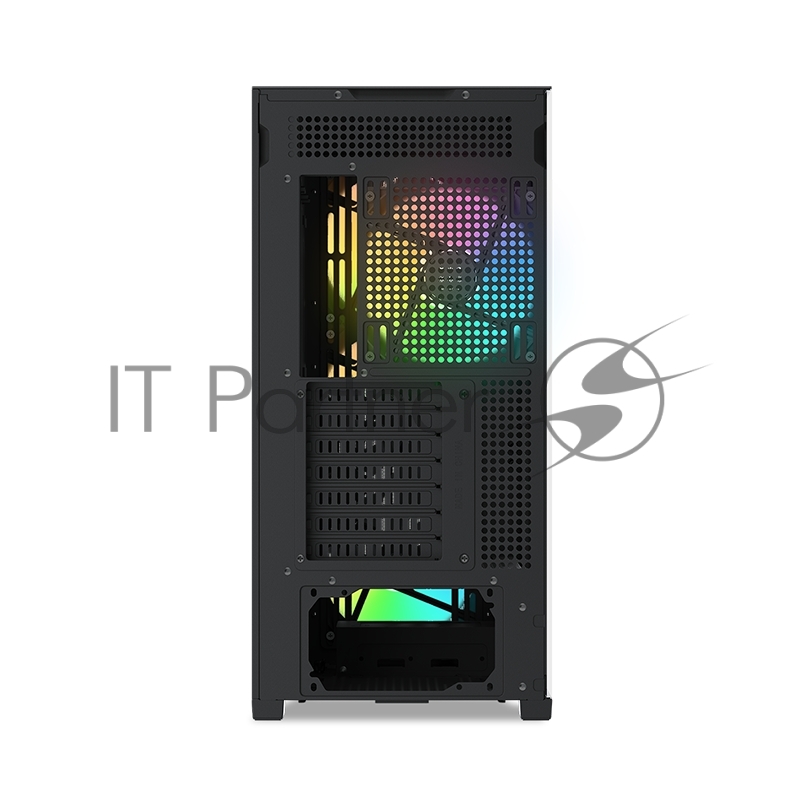 Корпус ПК без блока питания SAMA Z60 Black, Midi-Tower, TG, 4x140mm ARGb, 2xUSB 3.0 + 1xUSB 3.1 Type-C, E-ATX, ATX, mATX, mITX черный