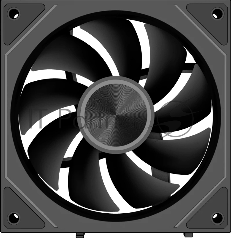 Вентилятор для корпуса PcCooler F3 X120 BK ARGB 120х120x25 черный 4-pin 28.4дБ (F3X120-BKAC012-GL) Ret