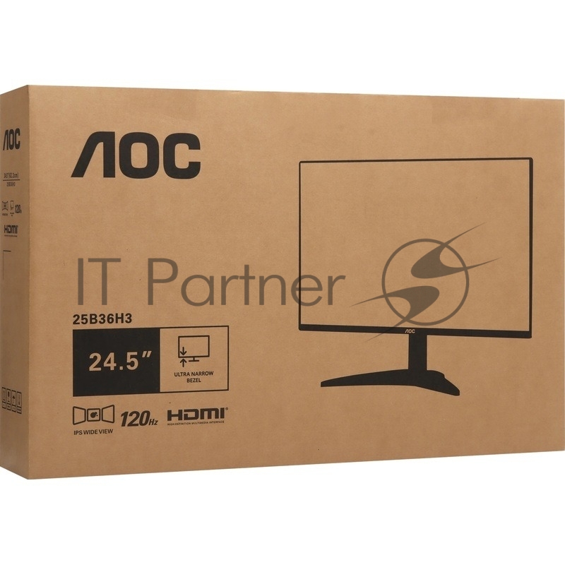 Монитор 25 AOC 25B36H3 Black (IPS, 1920x1080, 120Hz, 4 ms, 178°/178°, 300 cd/m, 1300:1, +HDMI 1.4)