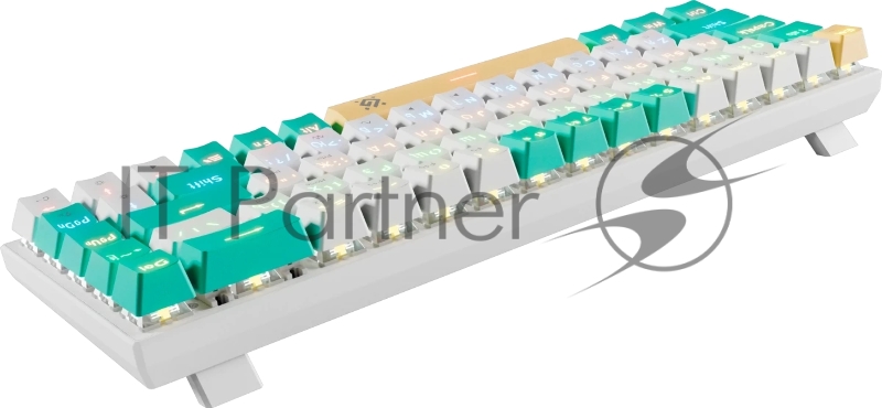 Клавиатура DEFENDER (45084) Vexx Pro GK-084 RU , белый/зеленый, механическая