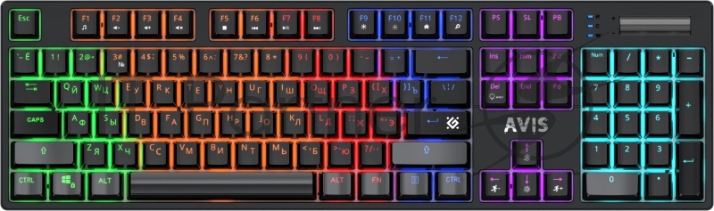 Клавиатура DEFENDER (45312) Avis GK-312 RU,черный, механическая