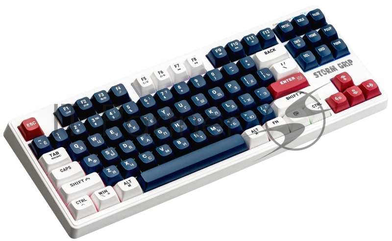 Клавиатура DEFENDER (45188) Storm Grip GK-188 RU,белый/синий