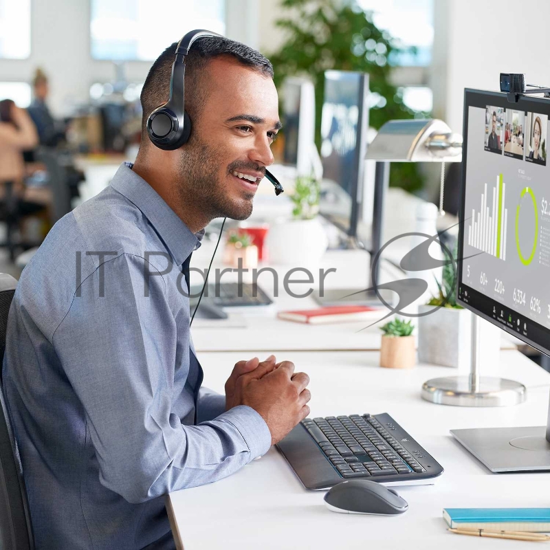 Гарнитура Logitech Headset Logitech H390 USB черный