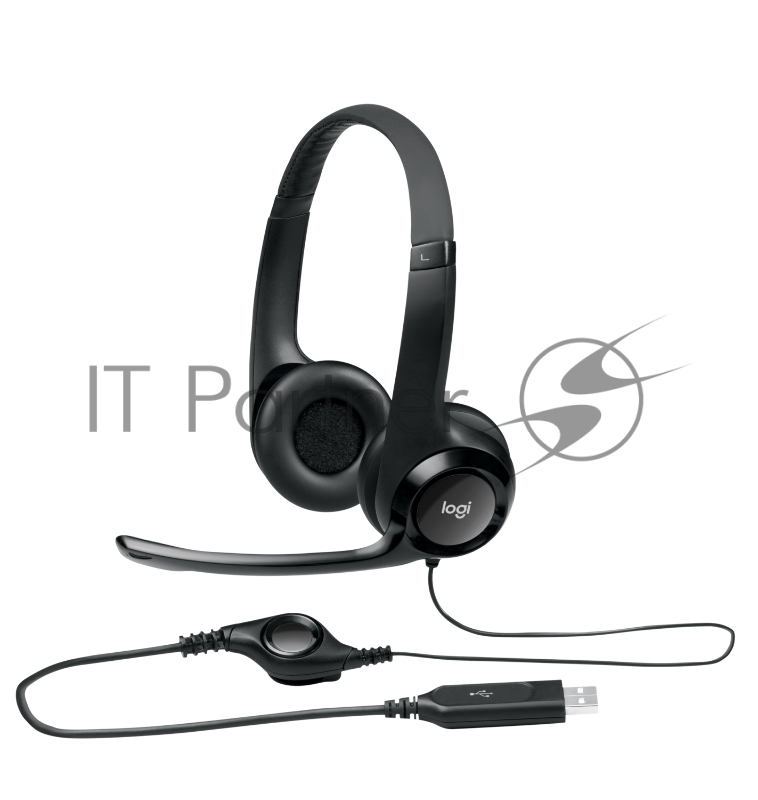Гарнитура Logitech Headset Logitech H390 USB черный