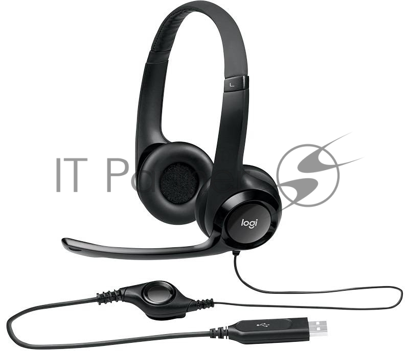Гарнитура Logitech Headset Logitech H390 USB черный