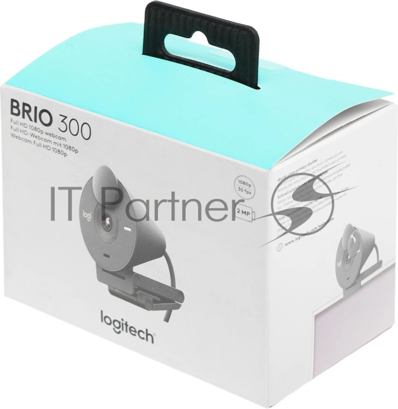 Камера Web Logitech HD Webcam Brio 300 черный 2Mpix (1920x1080) USB Type-C с микрофоном (960-001438)
