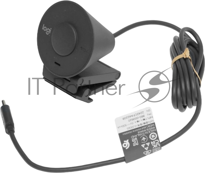 Камера Web Logitech HD Webcam Brio 300 черный 2Mpix (1920x1080) USB Type-C с микрофоном (960-001438)