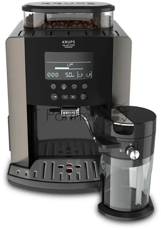 Кофемашина Krups Arabica Latte EA819E10 1450Вт черный/коричневый