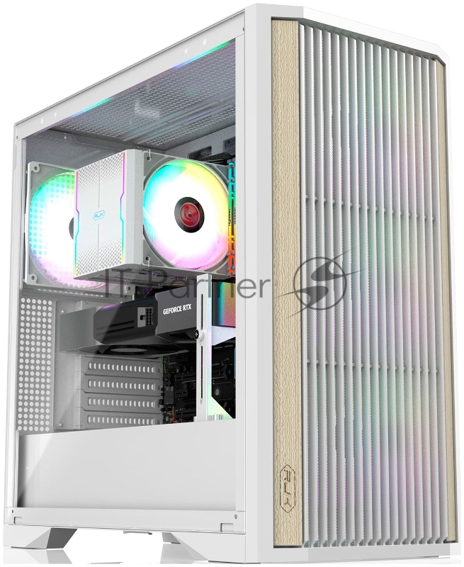 Корпус без блока питания/ Case Raijintek AGOS MAX-MS4, Midi-Tower, TG, 4x140mm ARGB, 2xUSB 3.0 + 1xUSB Type-C, E-ATX, ATX, mATX, mITX White