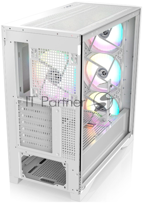 Корпус без блока питания/ Case Raijintek AGOS MAX-MS4, Midi-Tower, TG, 4x140mm ARGB, 2xUSB 3.0 + 1xUSB Type-C, E-ATX, ATX, mATX, mITX White