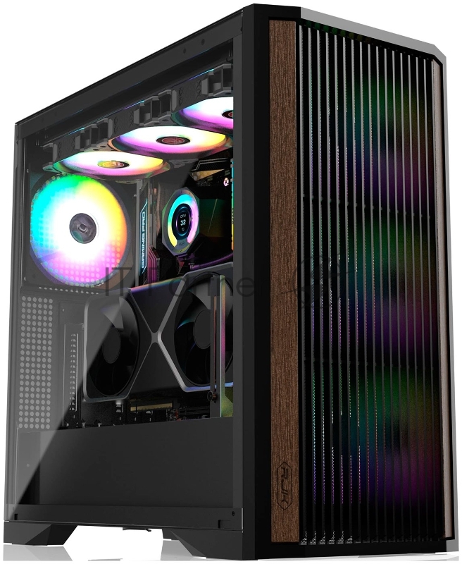 Корпус без блока питания/ Case Raijintek AGOS MAX-MS4, Midi-Tower, TG, 4x140mm ARGB, 2xUSB 3.0 + 1xUSB Type-C, E-ATX, ATX, mATX, mITX Black