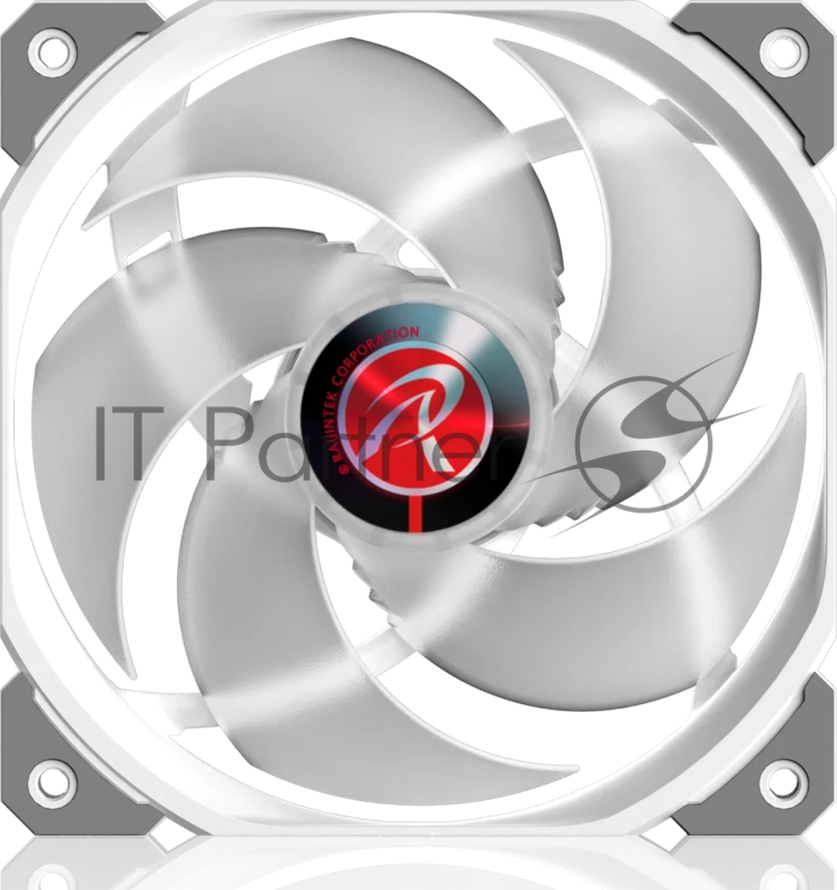 Вентилятор корпусный/ Case Cooler Raijintek AGERAS 12 ARGB-1 (120x120x25mm, 4-pin PWM, 67.38CFM, 33dBA, 2200RPM, White)