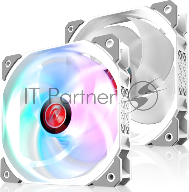Вентилятор корпусный/ Case Cooler Raijintek AGERAS 12 ARGB-1 (120x120x25mm, 4-pin PWM, 67.38CFM, 33dBA, 2200RPM, White)